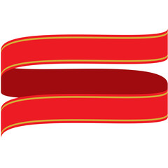 Obraz premium Digital png illustration of red ribbon with copy space on transparent background