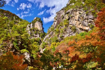 紅葉の御岳昇仙峡　秋景色