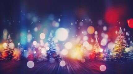 Fototapeta na wymiar a blurry photo of a christmas tree with lights on it. generative ai