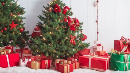 Fototapeta na wymiar christmas tree with presents