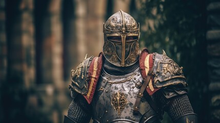 Man in knight armor
