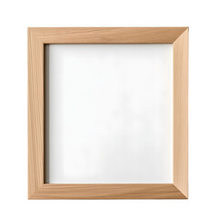 Square Wooden Frame Isolated on Transparent Background