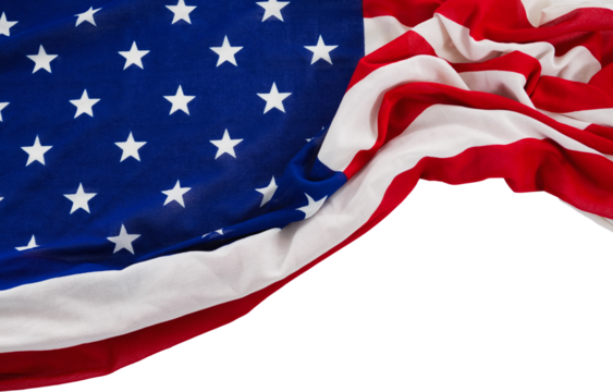 Digital png illustration of usa flag with copy space on transparent background - Powered by Adobe