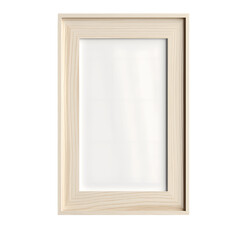 Wooden Frame Isolated on Transparent Background