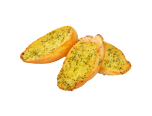 Garlic and herb bread slices transparent png