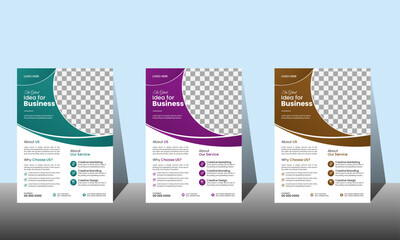 Professional business flyer bundle template design. A4 size.
