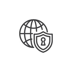 Internet Security line icon