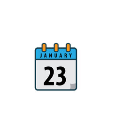 January date calendar icon vector logo design template
