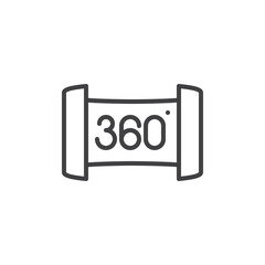 360 degree line icon