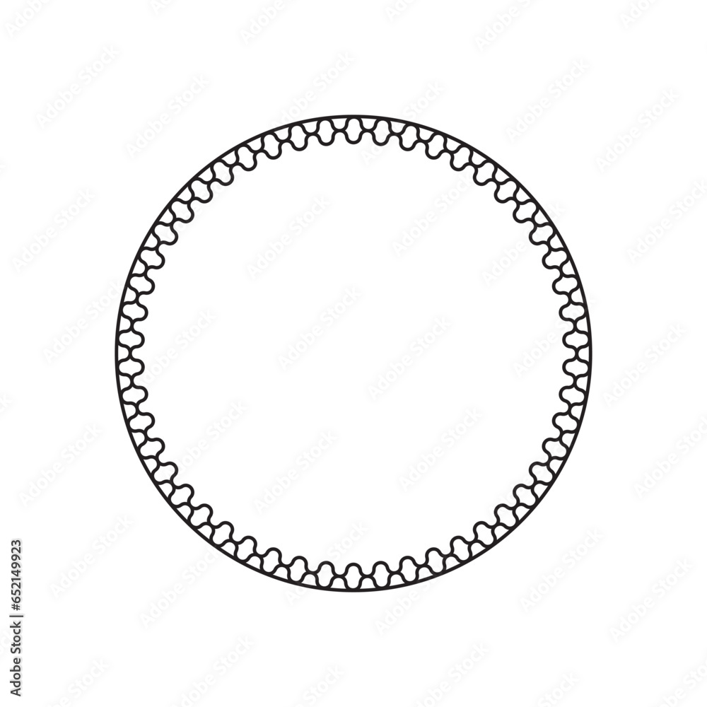 Wall mural circle frame with line style 2