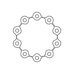 circle frame with line style 2