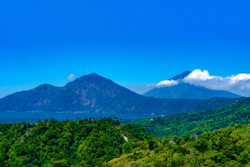 Mount Batur, an active volcano in Kintamani, Bali, Indonesia.