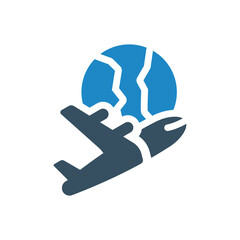 global plane icon vector illustration