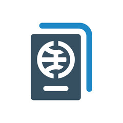 passport icon vector illustration
