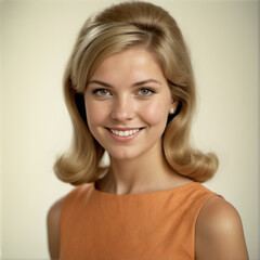 1960s studio portrait of an elegant young woman