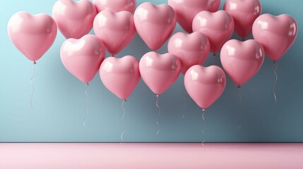 Multi-colored festive beautiful love balloons for Valentine's Day