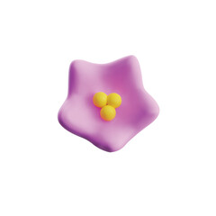 Bud of a blooming summer flower realistic render vector illustration isolated.