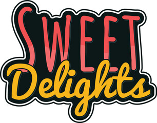 A vector lettering design celebrating the sweetness and indulgence of sundaes