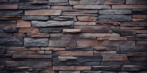 Weathered stone wall with character. Architectural harmony. Intricate wall design. Sturdy foundations. Close up of stacked blocks
