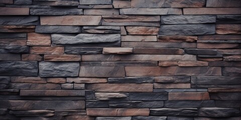 Fototapeta premium Weathered stone wall with character. Architectural harmony. Intricate wall design. Sturdy foundations. Close up of stacked blocks