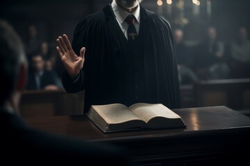 Judge taking an oath