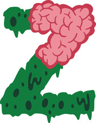 Zombie Brain Alphabet Z