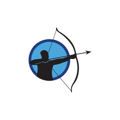 Archery Flat  Logo Design Vector Business and Branding Logo Vector