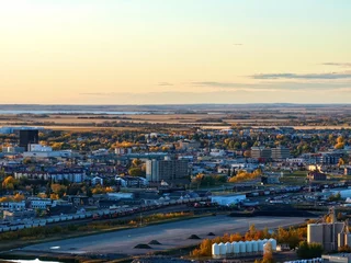 Cercles muraux Canada Grande Prairie, Alberta, Canada, View of the top of the city