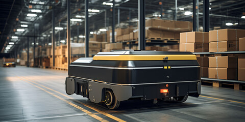 AGV Automated guided vehicle in warehouse logistic