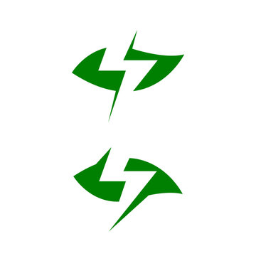 power leaf logo template .