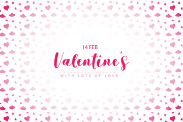 Vector happy valentines day vishing card with heart pattern background banner or poster design