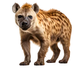 Photo sur Plexiglas Hyène hyenas side view png ,hyena isolated on transparent background ,generative ai