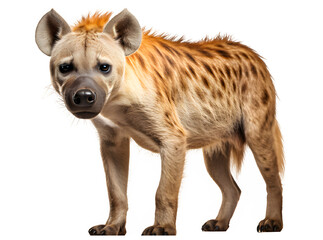 hyenas side view png ,hyena isolated on transparent background ,generative ai