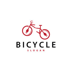 Fototapeta premium Bicycle Logo Design Template Minimalist Illustration