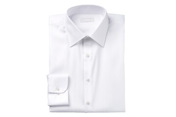 White Collar Shirt Isolated on Transparent Background Generative AI