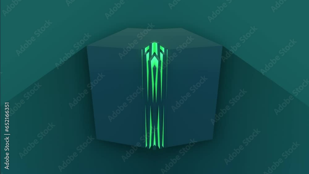 Poster Background with loop animation of symmetrical pattern. 3d rendering