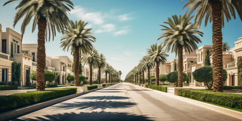 A Palm Tree lined luxury street
