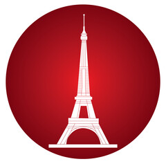 Eiffel tower in Paris icon