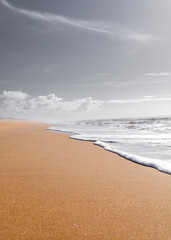 monochromatic beach in cabo Polonio, Uruguay