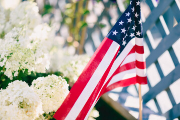An American Flag in Summer