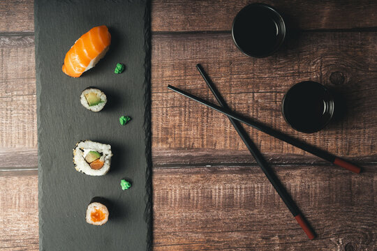 sushi assortment ready to eat