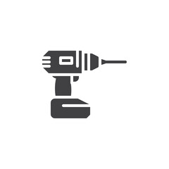 Screwdriver, power drill vector icon