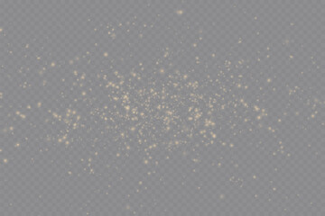 Gold sparks and golden stars glitter special light effect. Vector sparkles on transparent background. Christmas abstract. dust	
