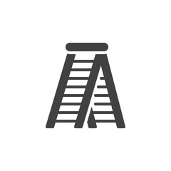 Folding ladder vector icon