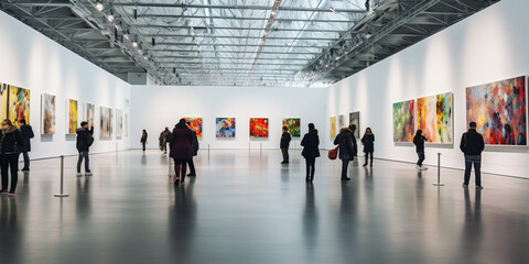 Naklejka premium Gallery and exhibition of contemporary art