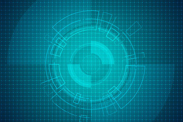 Sci fi futuristic user interface, HUD, Technology abstract background , Vector illustration.	
