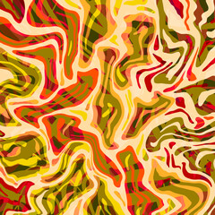 Abstract bright autumn color wild leopard fur, jungle style pattern