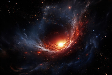 image of a black hole at the center of the milky way - obrazy, fototapety, plakaty