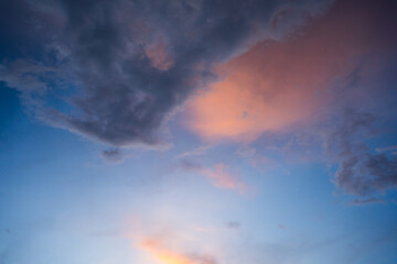 Fototapeta na wymiar twilight sky with cloud in summer season