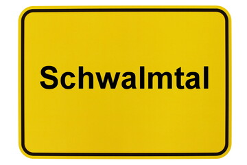 Illustration eines Ortsschildes der Gemeinde Schwalmtal in Hessen